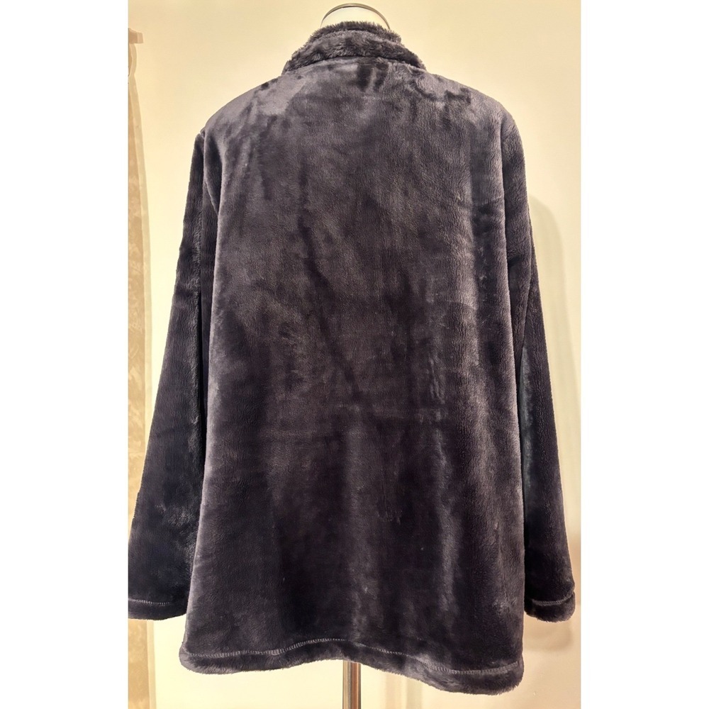 32 Degrees Plush Faux Fur Full-Zip Jacket in Dark Brown - Picture 6 of 11
